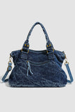 Braided Detail Zip-Front Tote Bag
