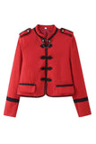 Military-Inspired Trim Detail Jacket