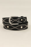 Studded Snake Print Belt