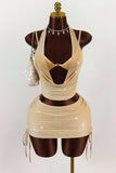 Ruched Cutout Skirt Set