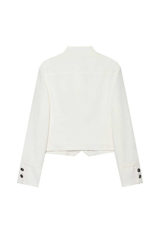 Double-Breasted Stand Collar Military Jacket