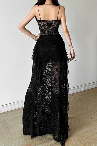 Spaghetti Strap Lace Dress