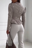 Bee Motif Puff Sleeve Blazer