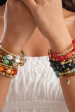Multi-Strand Beaded Charm Bracelet Set