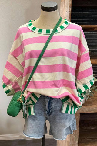 Patchwork Oversized Seam Top
