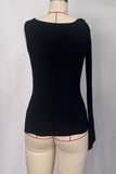 Asymmetrical Shoulder Ruched Top