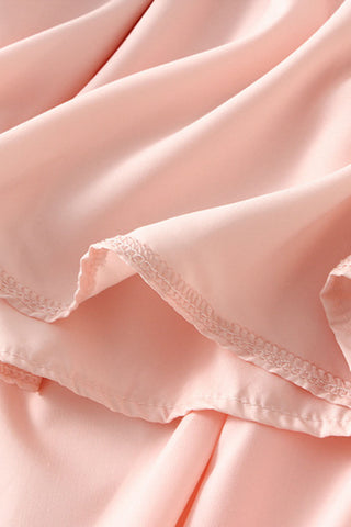 Bow Detail Smocked Waist A-Line Midi Skirt