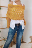 Pointelle Knit Cowl Neck Sweater