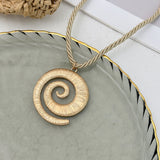 Abstract Spiral Pendant Necklace