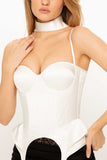 Mock Neck Sweetheart Corset Cami