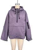 Half-Zip Hooded Anorak Jacket