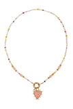 Heart Pendant Beaded Necklace