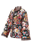 Floral Quilted Tweed Trim Coat