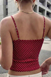 Polka Dot Scoop Neck Cami Top