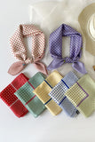 Polka Dot Square Scarf with Border