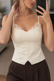 Lace Trim Sweetheart Neck Camisole