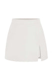 High-Waist Front Slit Mini Skirt