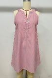 Striped Sleeveless Casual Dress