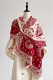 Paisley Print Fringed Scarf