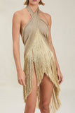 Fringe Halter Sleeveless Tank Top