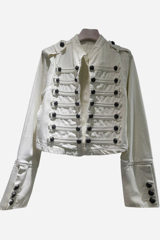 Military-Inspired Buttoned Jacket