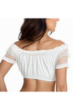 Off-Shoulder Blouse with Lace Trim