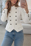 Double-Breasted Stand Collar Military Jacket