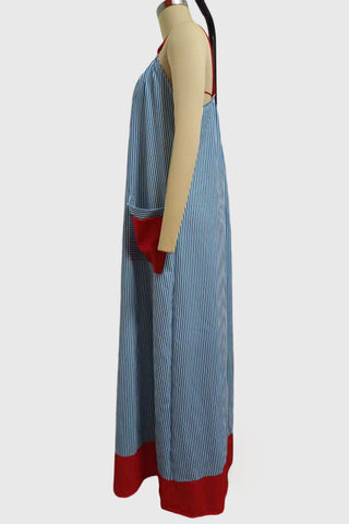 Striped Maxi Dress with Pockets