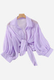 Tie-Front Button Shirt