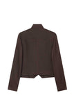 Double-Breasted Stand Collar Military Jacket