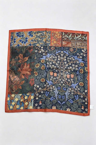 Vintage Collage Print Square Scarf