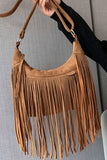 Bohemian Tassel Suede Hobo Bag