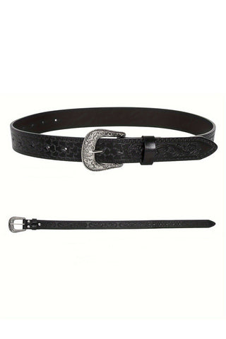 Embossed Floral Western Belt