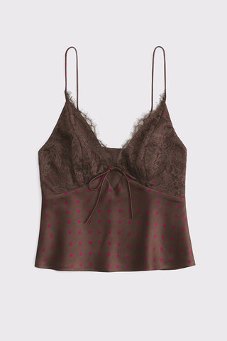 Lace and Polka Dot Camisole