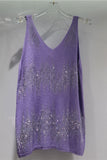 Sequin V-Neck Sleeveless Tank