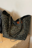 Leopard Print Large Tote Bag