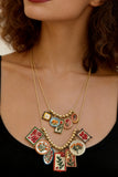 Floral Pendant Layered Necklace