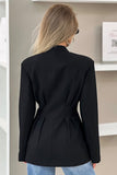 Button-Front Tailored Blazer