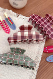 Plaid Glossy Claw Hair Clip