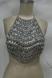 Beaded Halter Crop Top