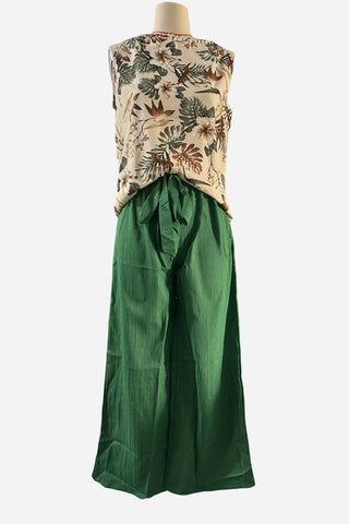 Printed Sleeveless Top & Pants Set