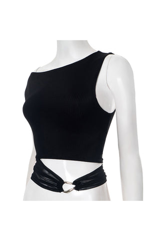 One-Shoulder Cutout Tank Top