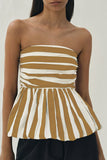 Striped Peplum Camisole Top