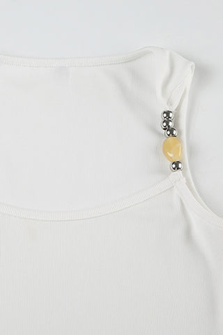 Beaded Strap Tank Top