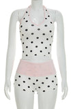 Halter Polka Dot Short Set