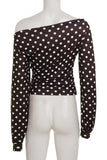 Asymmetrical Polka Dot Blouse