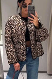 Animal Print Button Front Jacket
