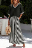 Striped Wide-Leg Pants Set