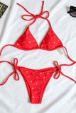 Polka Dot Triangle Bikini Set