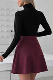 High-Waist A-Line Flare Mini Skirt